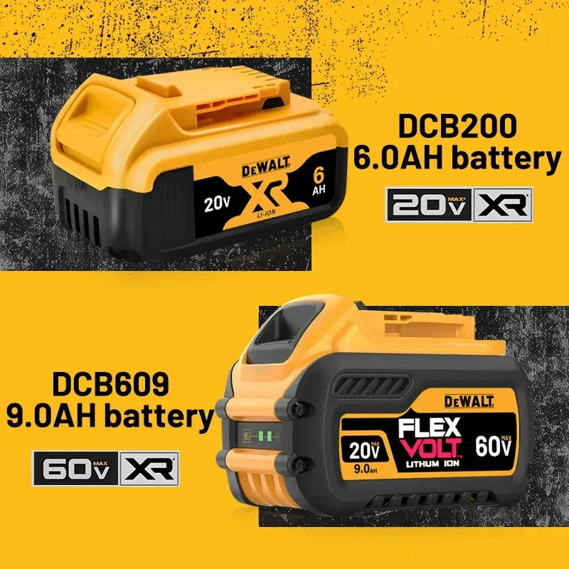 DeWALT Original Battery 20V/60V 6Ah 9Ah MAX FlexVolt for DeWALT DCB606 DCB205 DCB206 DCB209 DCB182 Power Tool