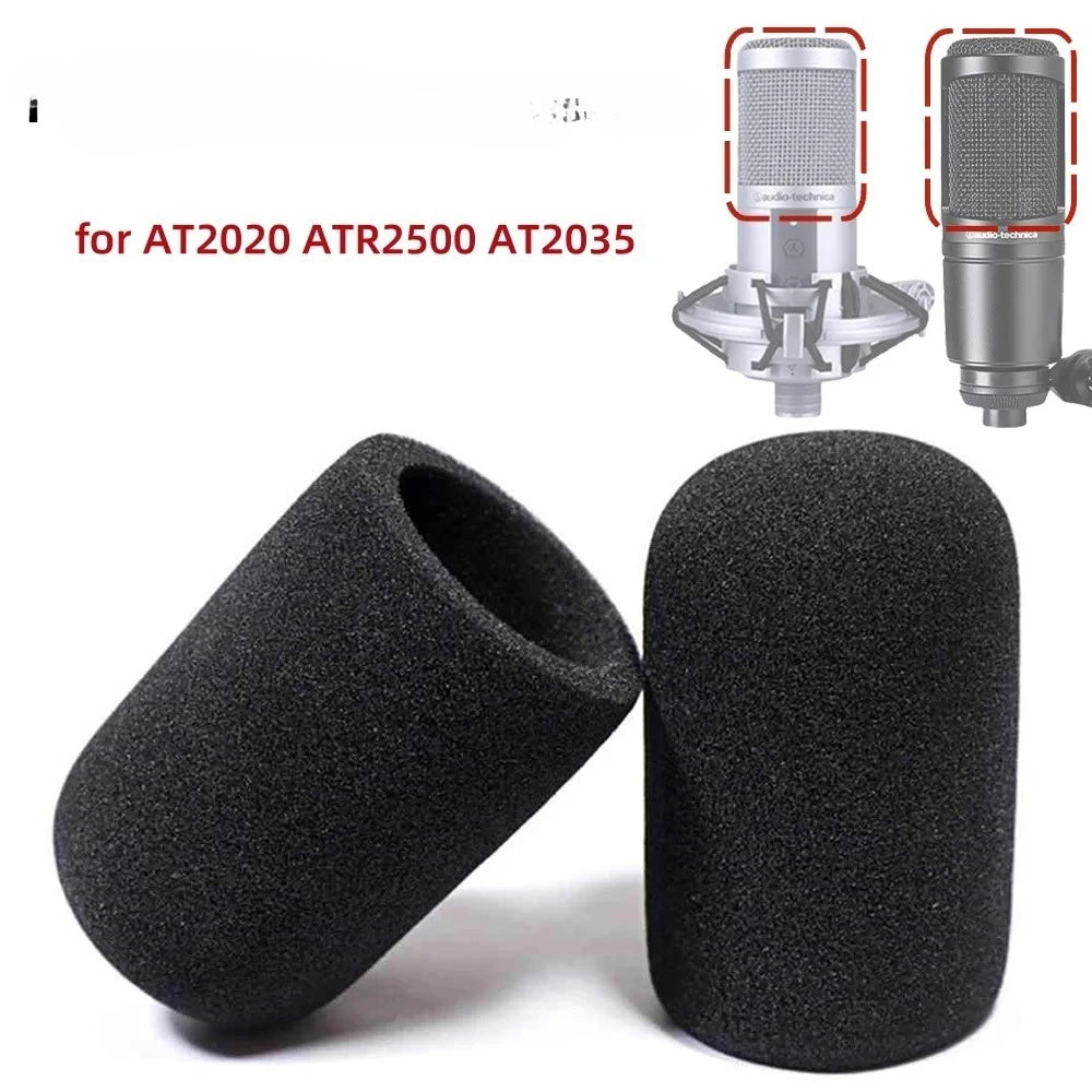 2PCS AT2020 Microphone Windscreen,Mic Windscreen Cover,Windproof Foam Pop Filter for Audio Technica AT2020 ATR2500 AT2035