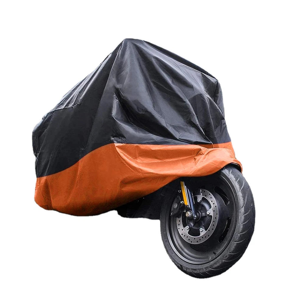 Motorcycle Cover Waterproof Dustproof Wear-Resistant Fabric Motorbike Cover Motors Dust Rain UV Protector Cover for All Season