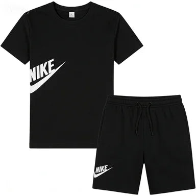 2026 Men's Summer T-shirt and Shorts Set, Men's Breathable Sportswear Set, Casual and Fashionable Short-sleeved T-shirt Set