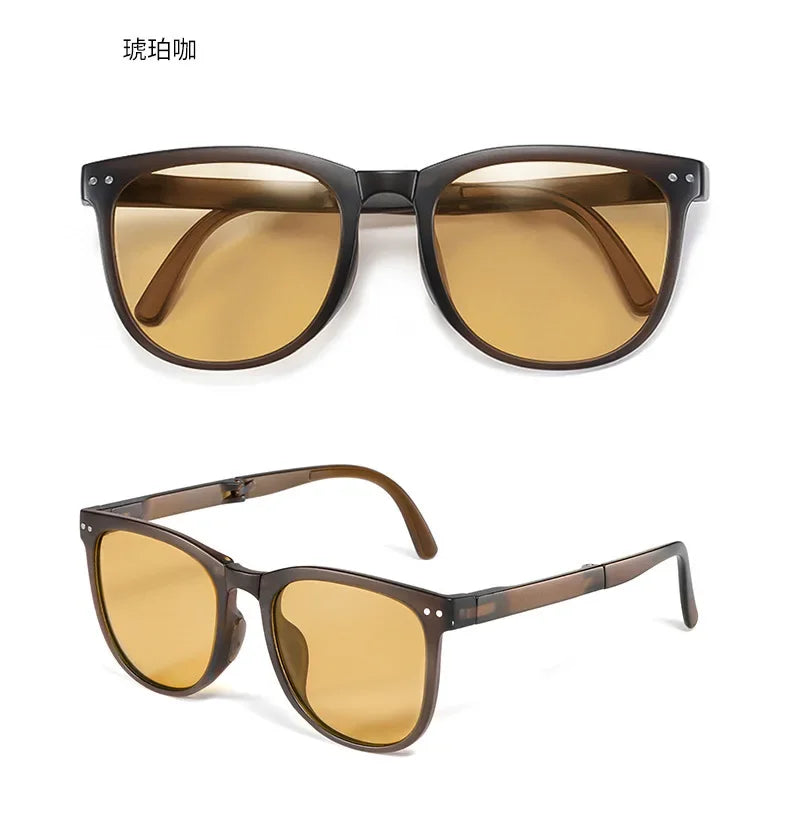 Folding sunglasses, portable, ultra light sun protection, UV protection, sunglasses for both men and women2027