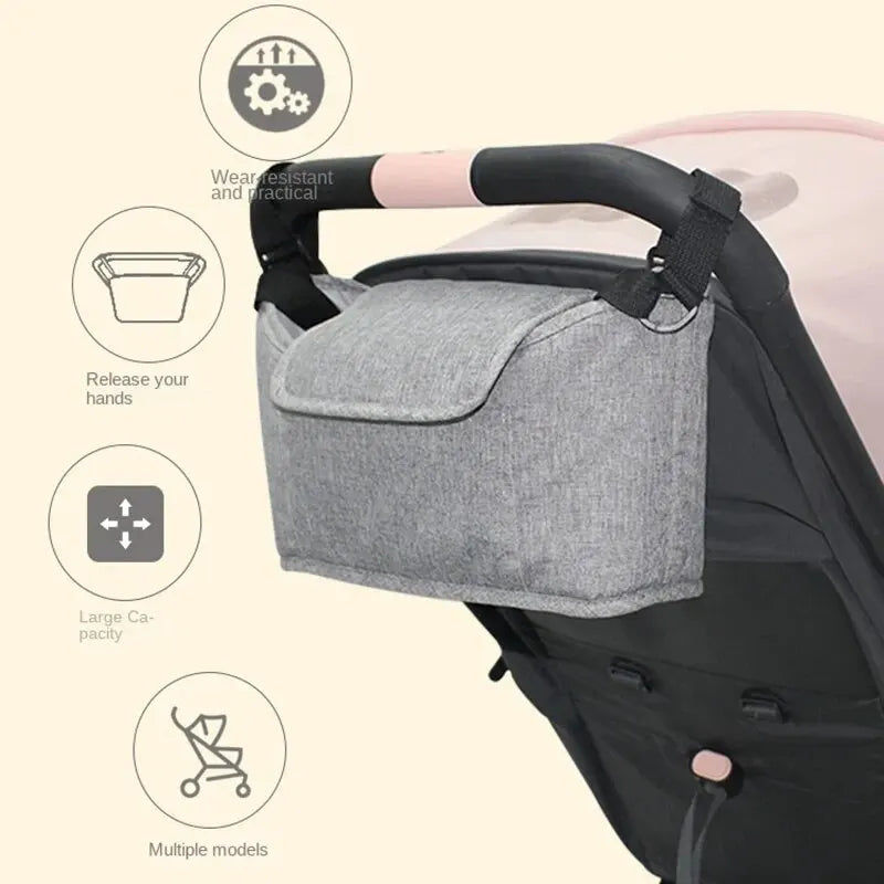 Bolsa Organizadora para Cochecito | Gran Capacidad | Portabiberones y Accesorios Bebé