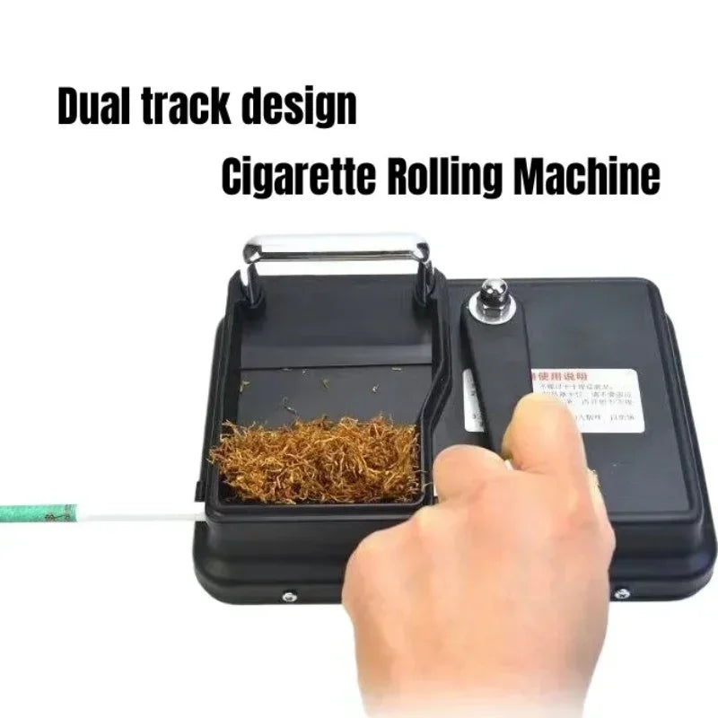 Double Rail Tobacco Rolling Machine Aluminum Alloy Cigarette Maker Injector Cigaret Filling 5.5/6.5/8mm Tube Smoking Accessories