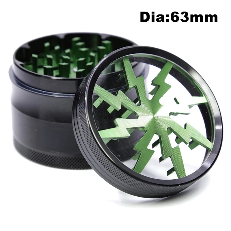 40mm/50mm /62mm 4 Layers Herbal Grinder Pepper Pot Spice Tobacco Mill Aluminum Alloy Dry Herb Crusher Smoking Cigarette Tools