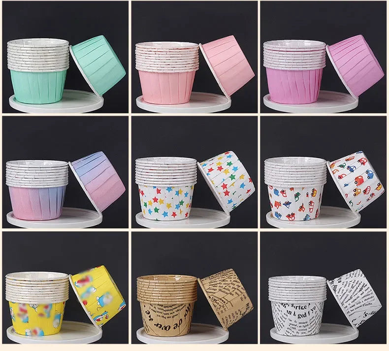 50pcs Cápsulas de Papel Grandes para Cupcakes y Muffins | Bodas y Fiestas 🍰