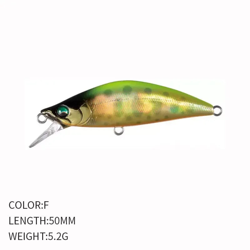 Minnow Hundimiento Diseño Japonés | 50mm 5.2g | Wobbling | Bass, Perca, Lucio y Trucha | Arroyo y Lago - Firu Total Sales