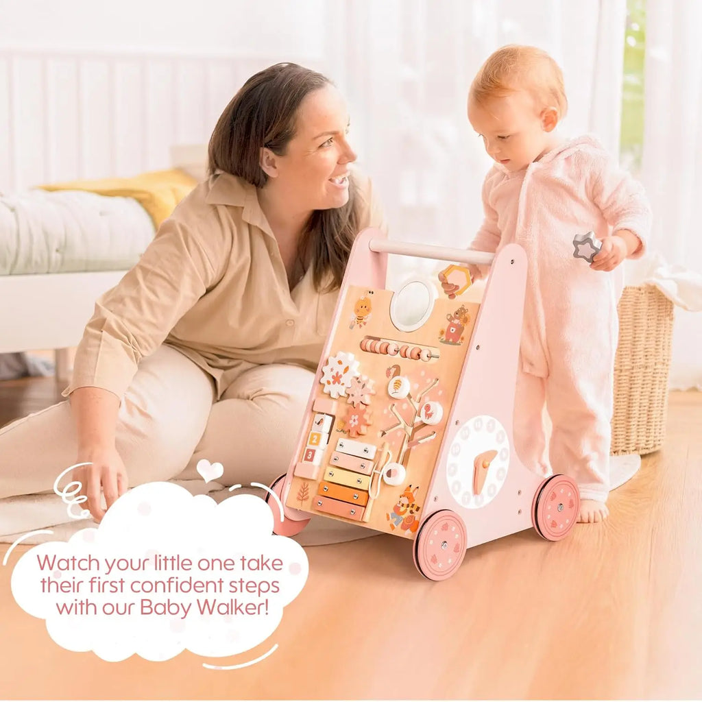 Andador de Madera Montessori para Bebés | Juguete de Empuje