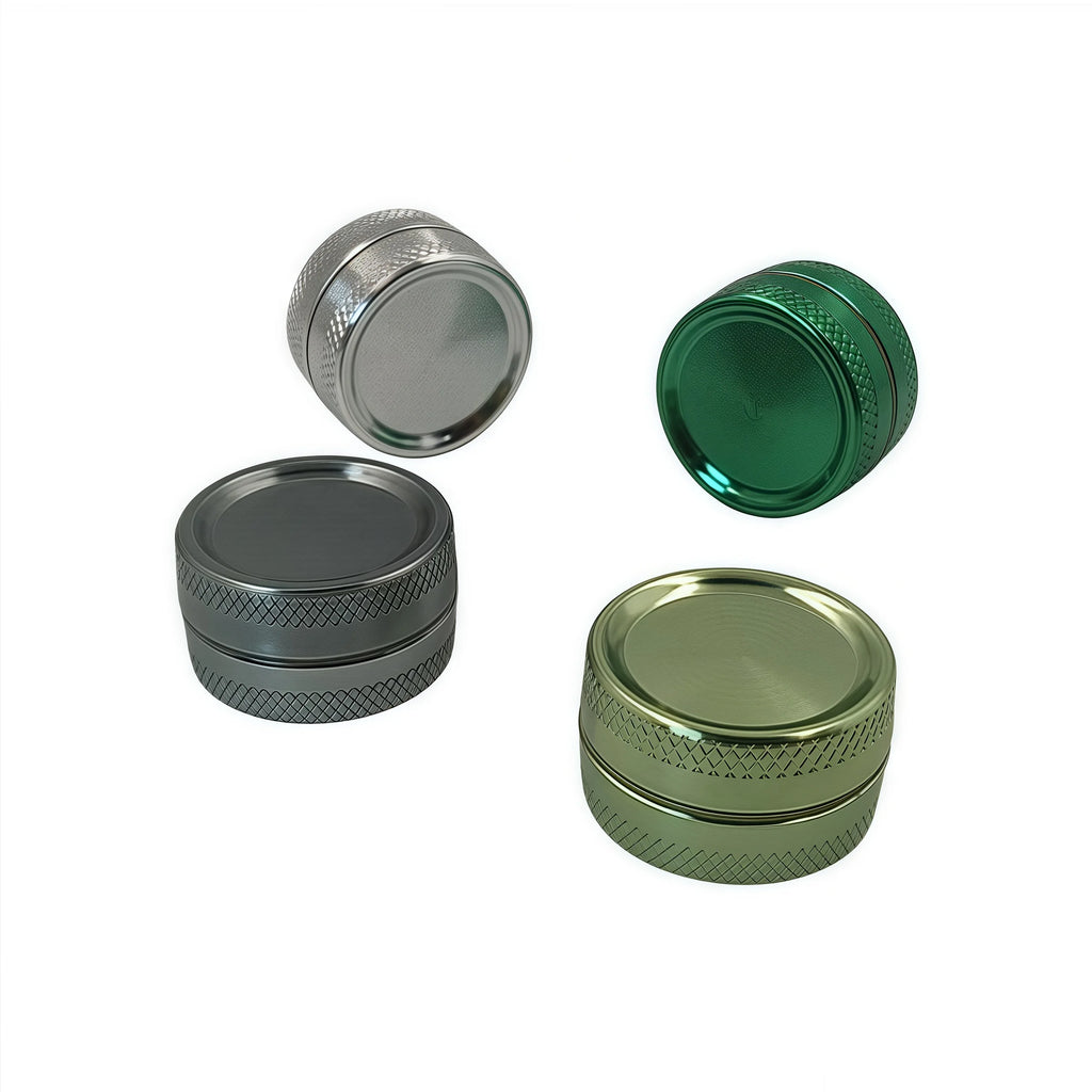 Compact Aluminum Alloy Grinder - Thumb-Sized Design for Easy Grinding oftobacco，The best smoking accessories