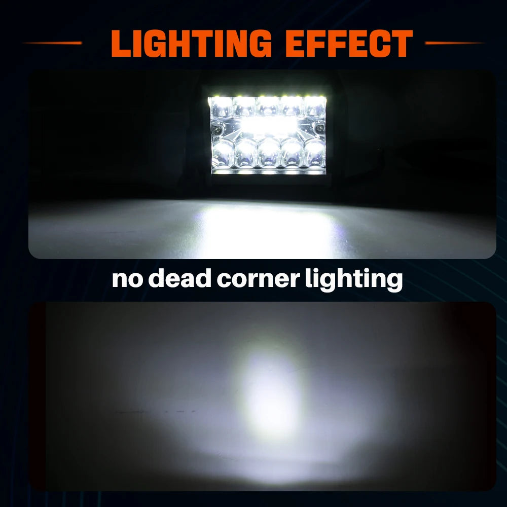 Barra LED Off Road 120W Combo | IP68+ | 6500K | 12V/24V | Camión, Tractor, Barco, SUV y ATV 4x4