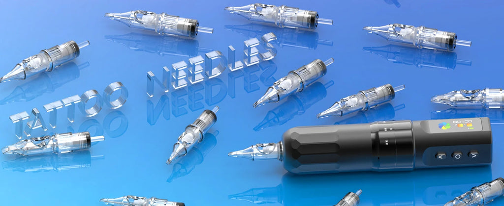 YILONG 50/20PCS Mixed Size Steriled Transparent Tattoo Cartridge Needles Needles with Membrane Safety Cartridges for Tattoo Pen