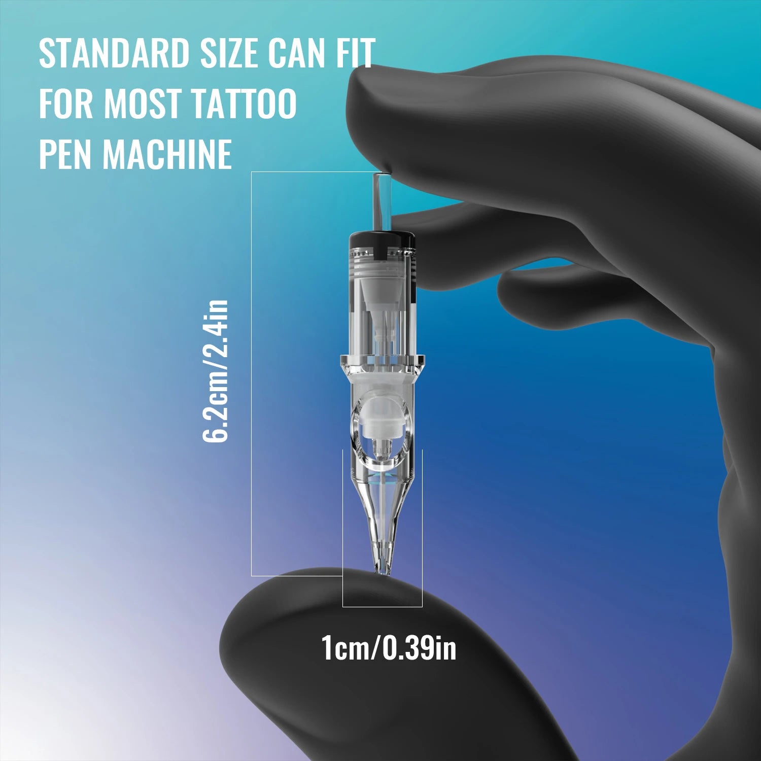 YILONG 50/20PCS Mixed Size Steriled Transparent Tattoo Cartridge Needles Needles with Membrane Safety Cartridges for Tattoo Pen