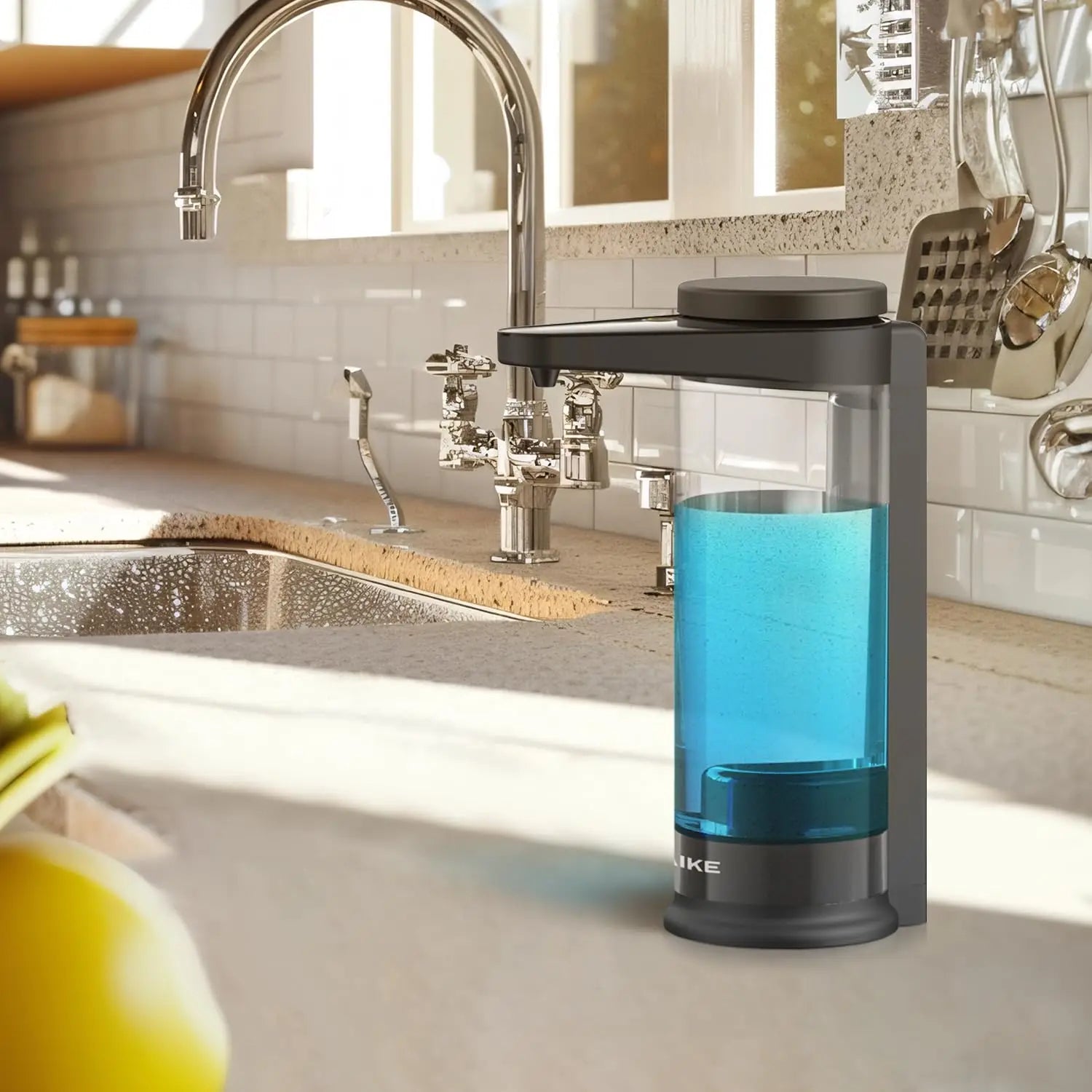 AIKE Automatic Liquid Soap Dispenser For Hands Washing Kitchen Liquid Soap Dispenser Chargeable USB Smart Dispenser For Soap