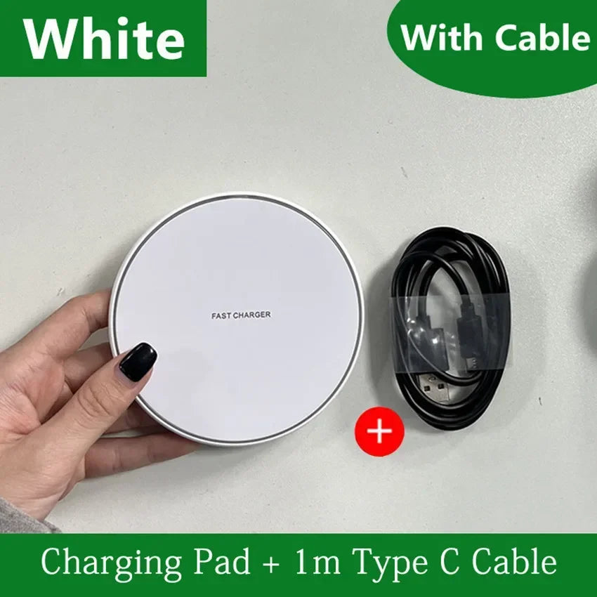 200W Fast Wireless Charging Pad | Samsung Galaxy S25/S24 + iPhone 16/15/14 + Xiaomi