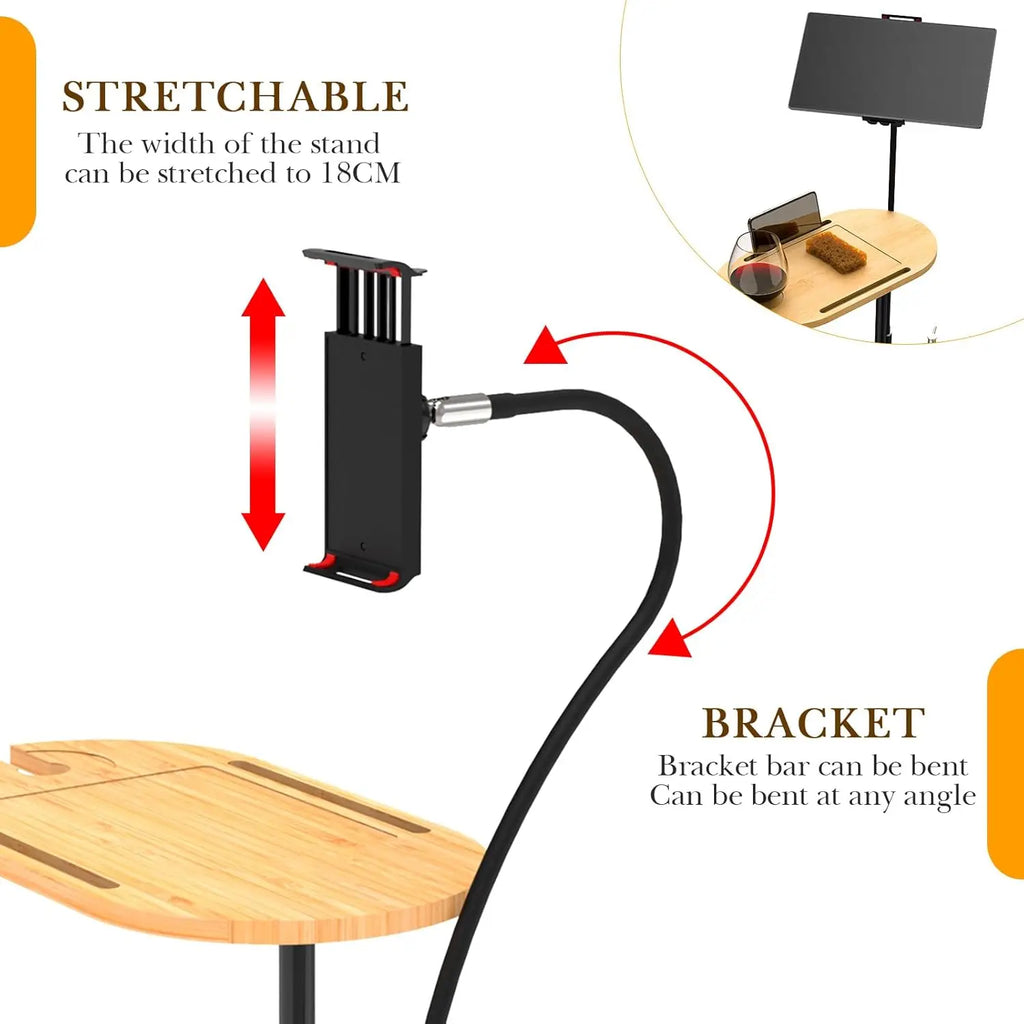 Wooden Bathtub Tray with Tablet Holder, 3 Layers Multifunctional Bath Caddy for Space Save, Adjustable Bathroom Accessor
