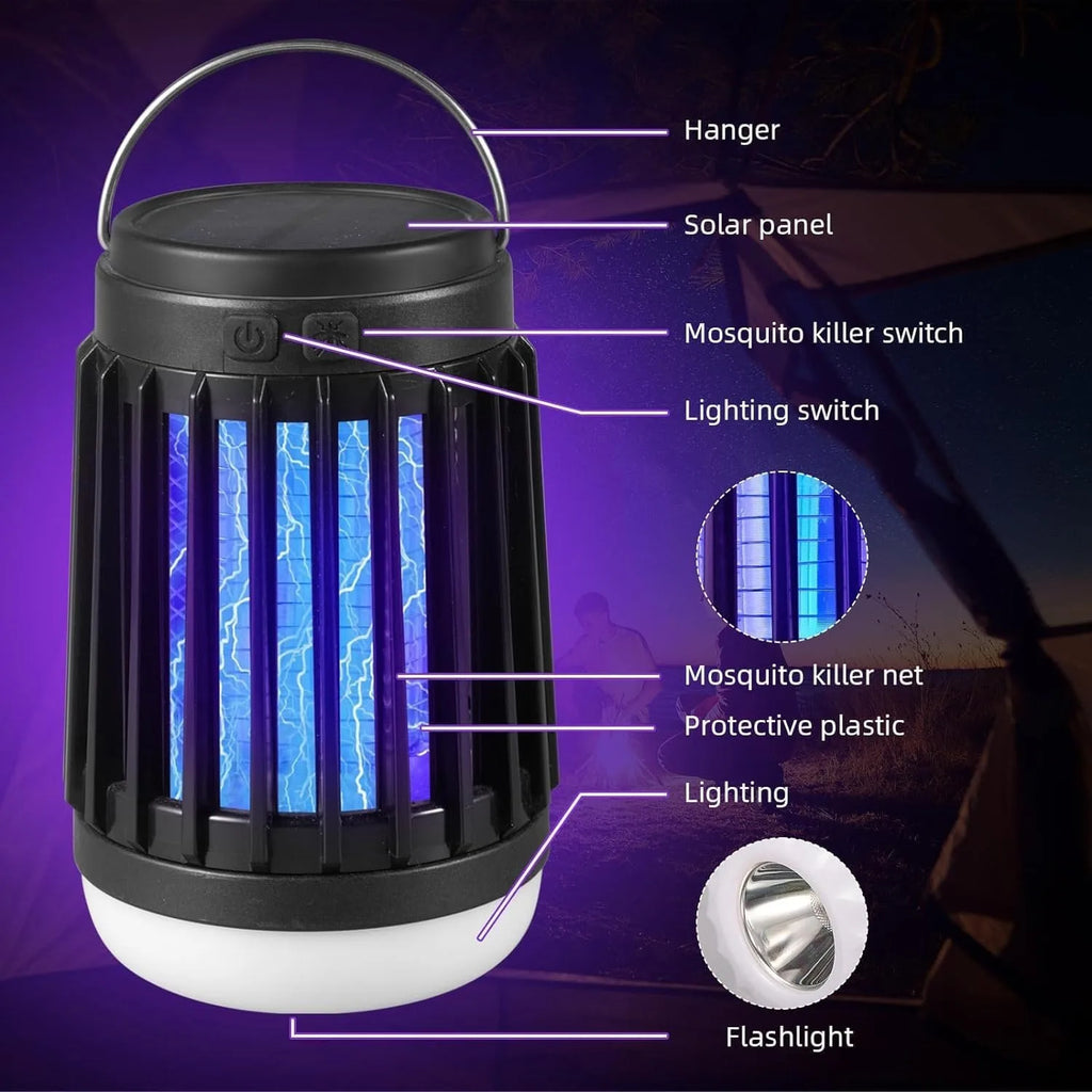 Mata Mosquitos Solar 3 en 1 Portátil ShinLuxe | 2pcs | Patio, Camping y Hogar ☀️ - Firu Total Sales