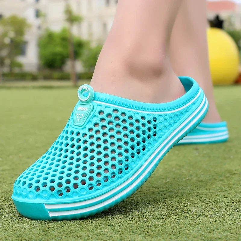 Aqua Shoes Unisex Hollow Out Slippers Casual Couple Beach Sandal Flip Flops Beach Outdoor Sandals Water Shoes Mens Slippers
