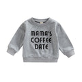 Baby Sweatshirt Letter Print Design Long Sleeve Round Neck Cute Breathable Pullover Tops