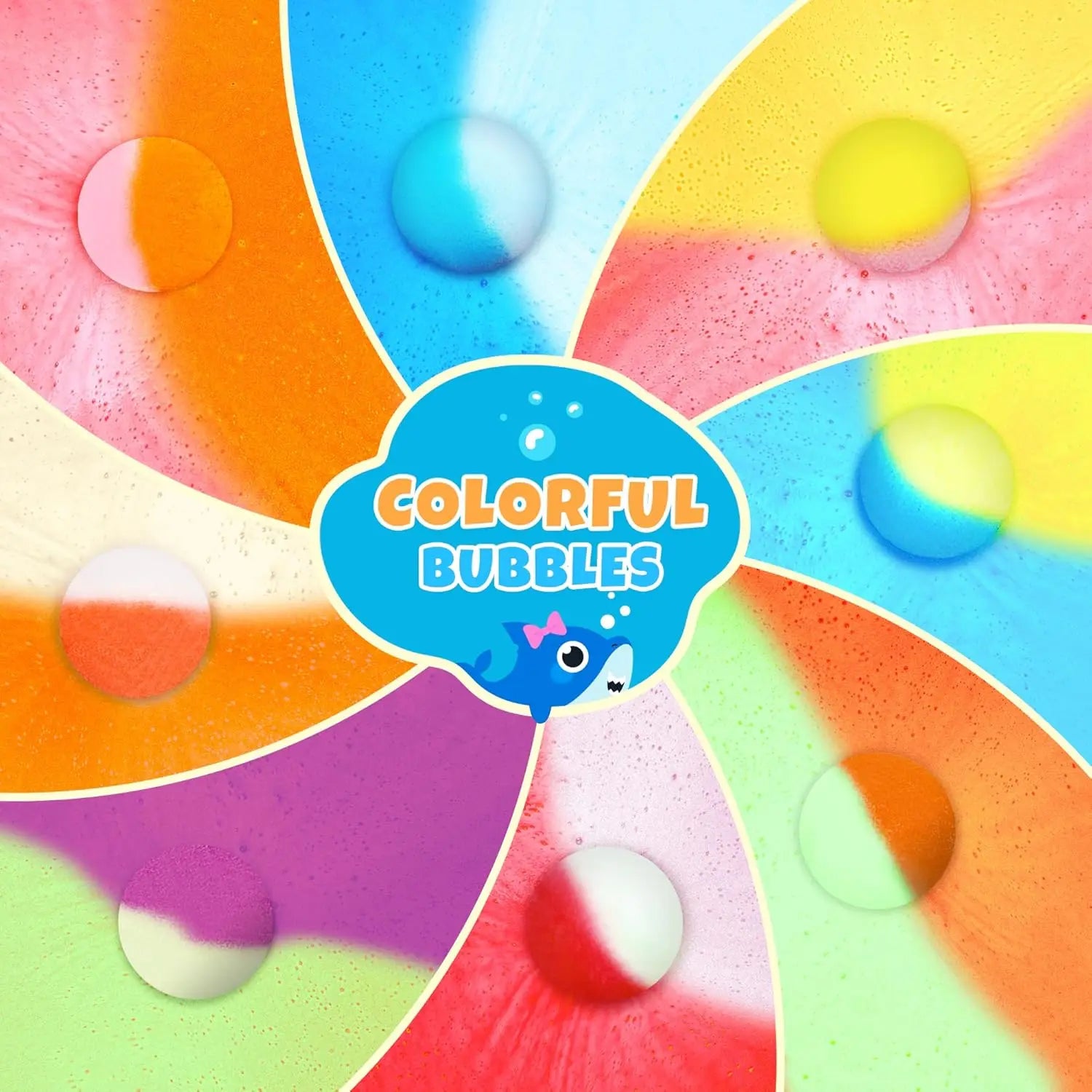 48pcs Kids Bath Bombs with Toys Inside, Organic Colorful Bubble Bath Safe for Children, Birthday Party Easter Gift Set