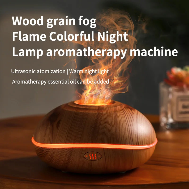 Aroma Humidifier flame Can Add Essential Oil Small AromaRelax Machine Air Humidifier Equipped with colorful lighting function