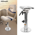 Aluminum Adjustable Height Locking Boat Seat Pedestal with Slide，Boat Chair Base with height adjustable from 13inch to 19 inches