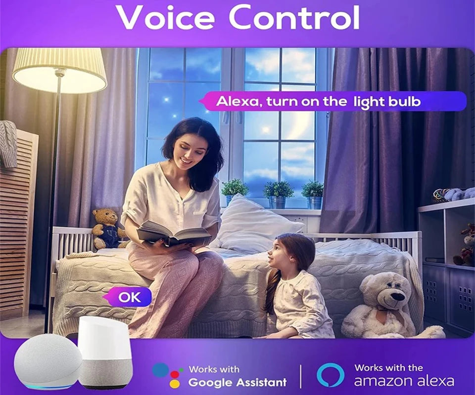 Tira LED RGB 5050 Vogliovoi WiFi | Bluetooth | Adhesiva | Tuya/Smart Life | Alexa y Google | Dormitorio - Firu Total Sales