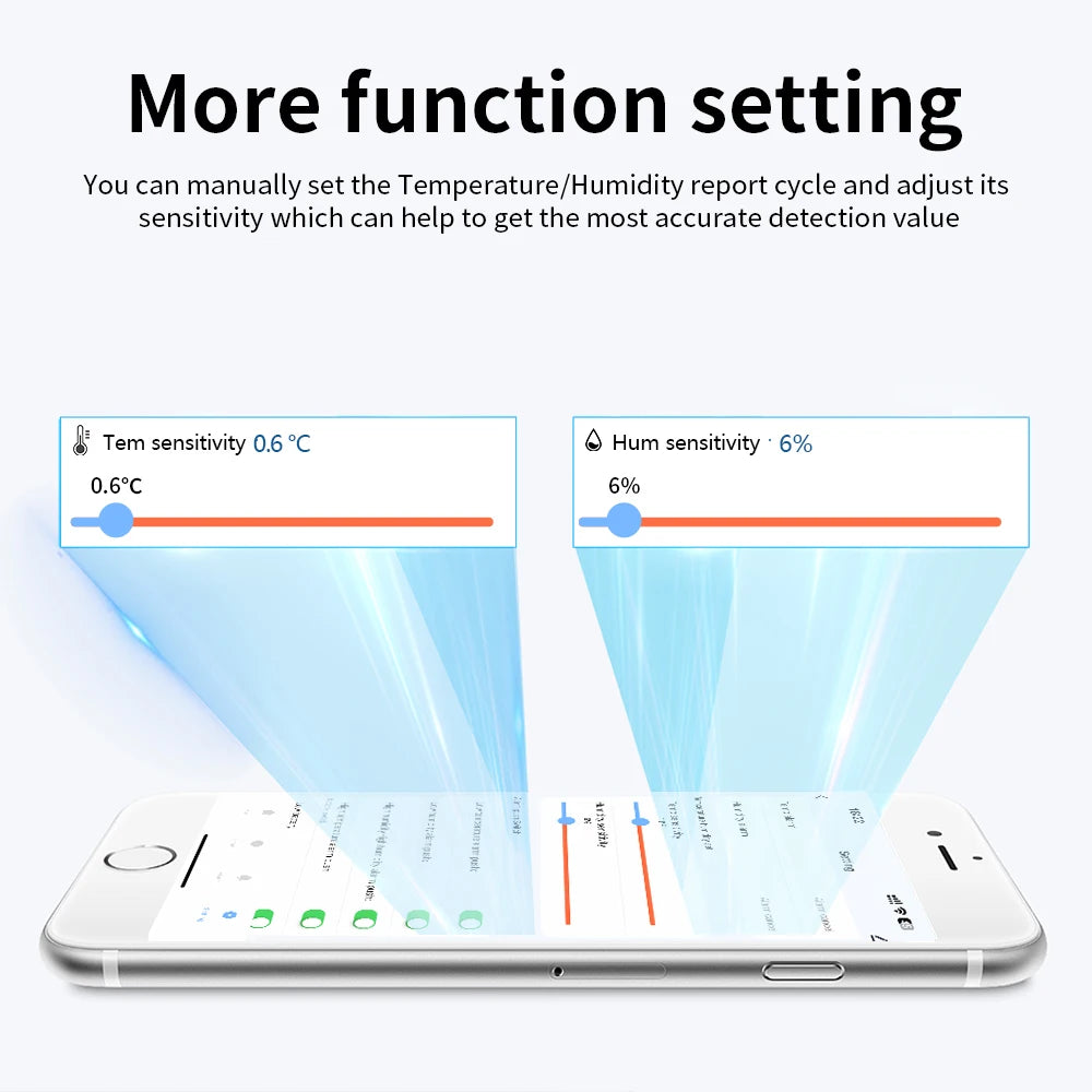 Tuya Zigbee or WiFi Temperature Humidity Sensor Home Connected Thermometer Compatible With Smart Life Alexa Google Assistant