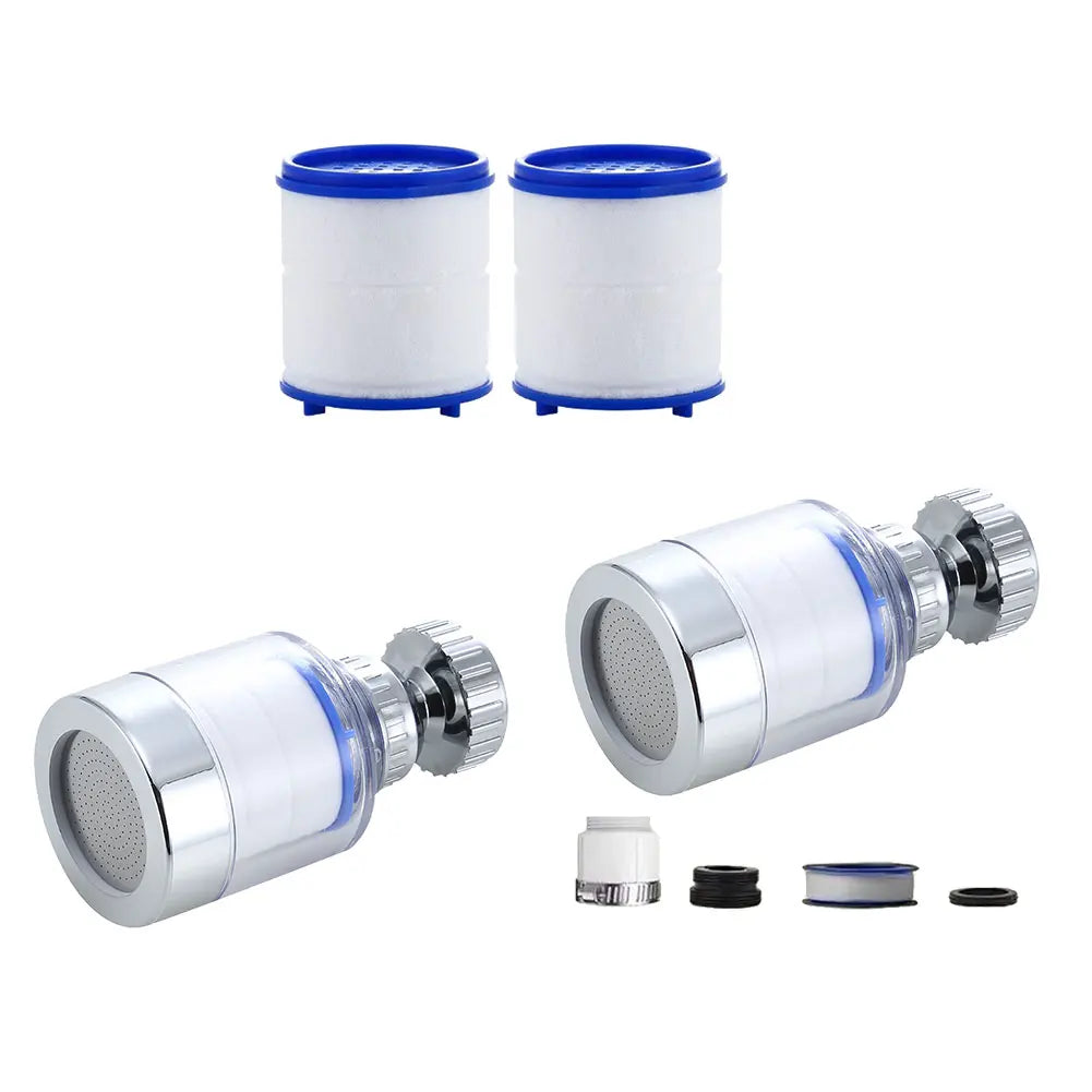 Kitchen Faucet Water Filter Pressurized Sink Filter Water Purifier 360° Tap Splash Proof Faucet Aerator Extender for Bathroom