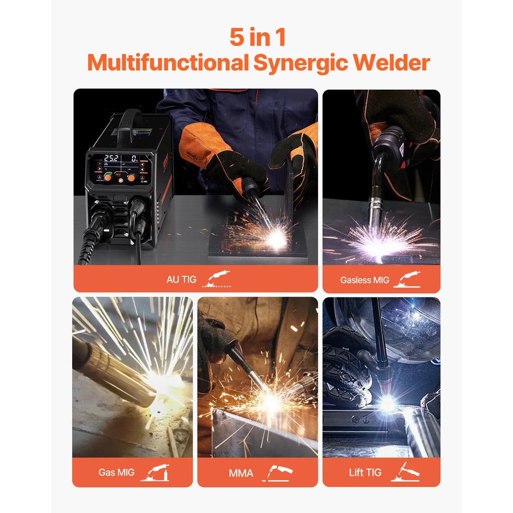Soldadora MIG 5 en 1 SucceBuy 200A | MIG/Flux/Stick/TIG | Pantalla LCD 🔧