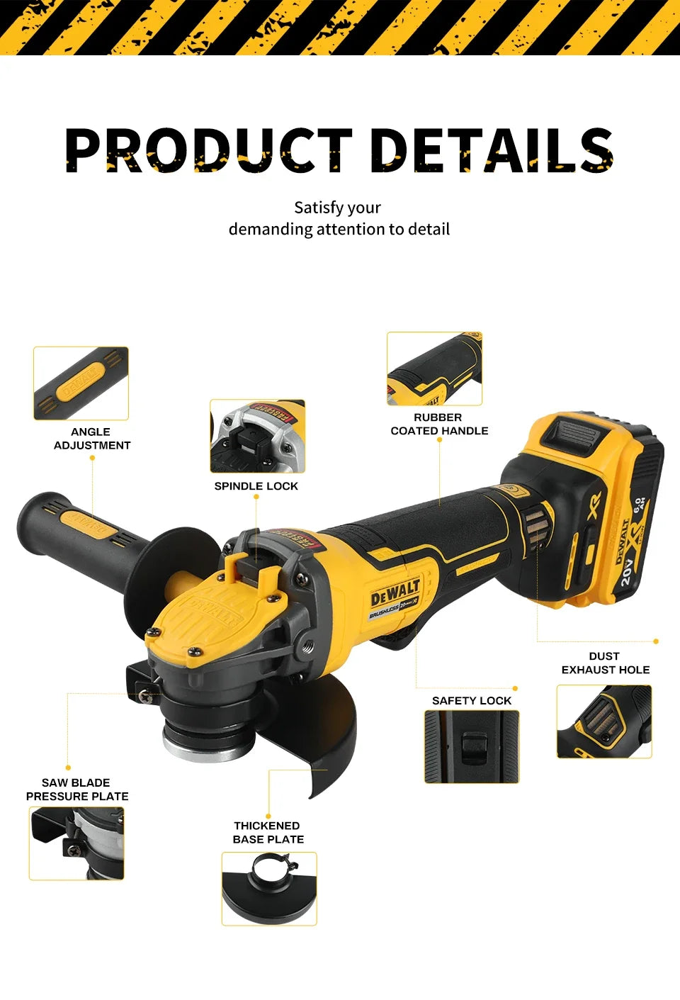 DEWALT DCG416 20V Max brushless bare grinder. It's a cutting - edge tool for various tasks, delivering reliable power