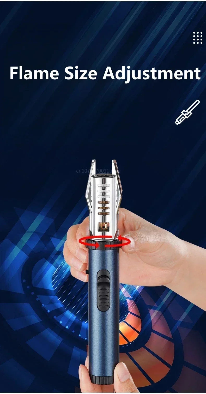 Planet Lightsaber Metal Outdoor Windproof Turbine Torch Jet Lighter BBQ Welding Cigar Tool Butane Gas Lighter 360° Gun