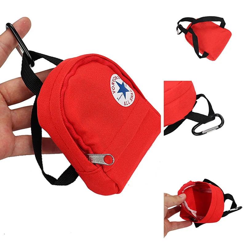 Creative Mini Backpack Design Coin Purse Men Women Portable Mountaineering Buckle Key Wallet Canvas Earphone Storage Bag