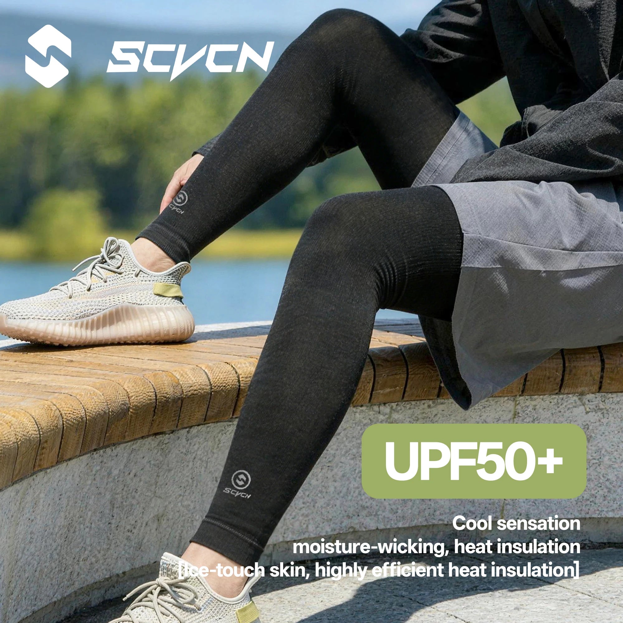 SCVCN Leg Sleeve Bike  Sports Arm Sleeve Sun Anti-UV Leg Sleeves Ice Fabric Bicycle Leg Sleeve Run Fitness Cycling Arm Warmers