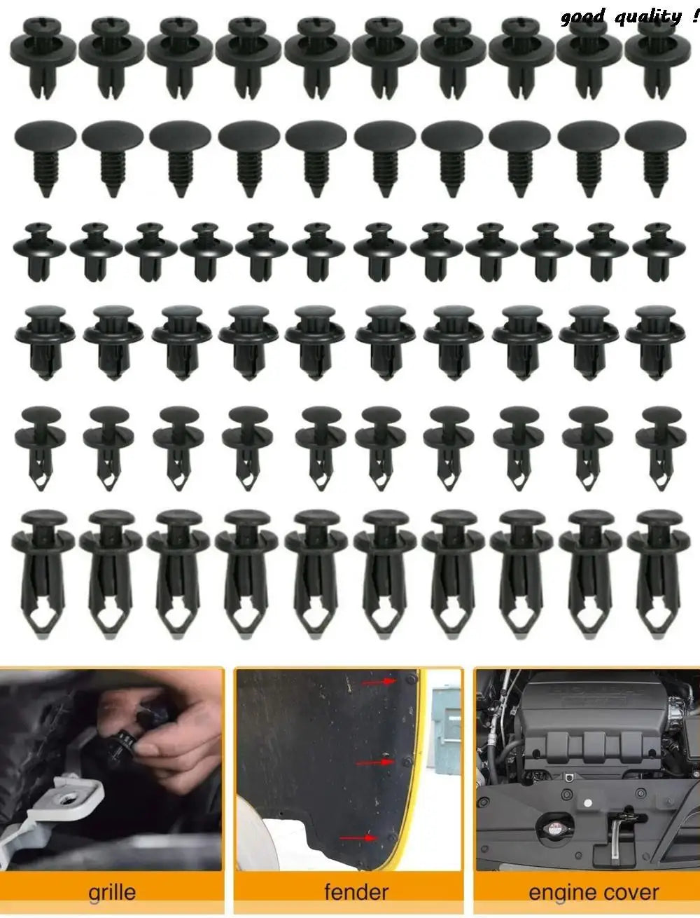 6 Size 60Pcs Auto Fastener Clips For BMW MINI Cooper One S R50 R53 R56 R60 F55 F56