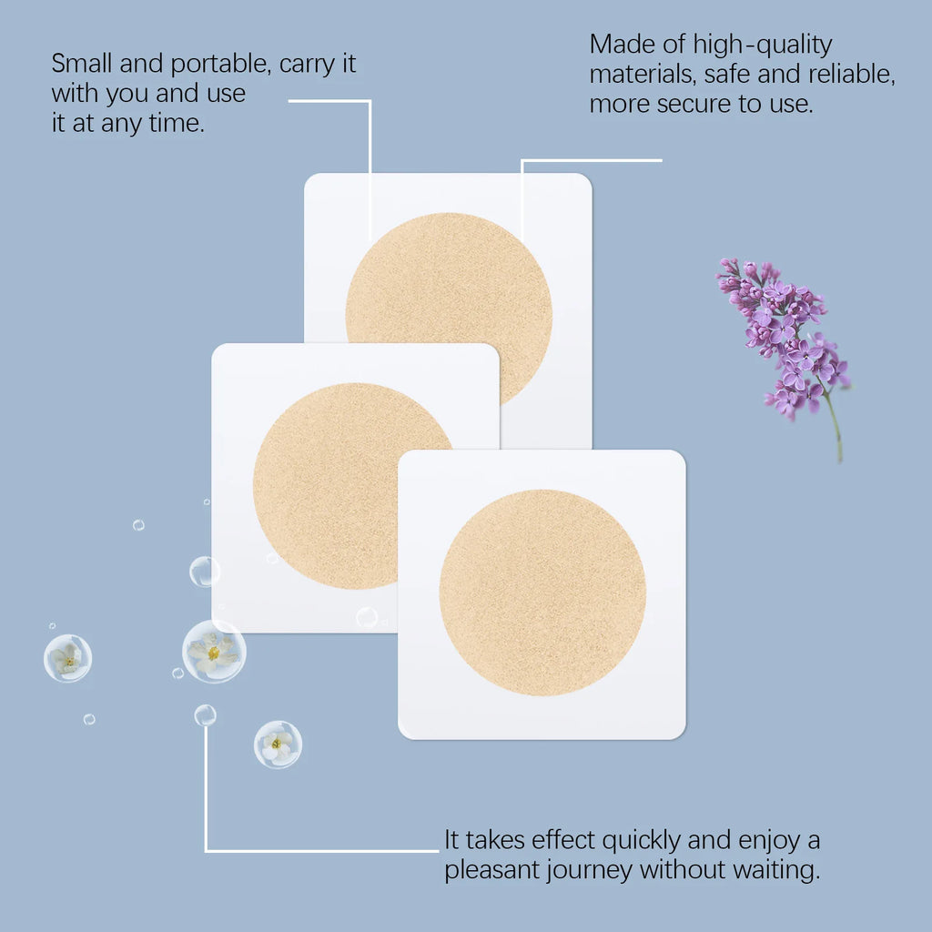 Herbal Motion Sickness Patch Effective Ease Carsick Airsick Suitable Travel Trip Comfortable Use Motion Sickness Relief Sticker