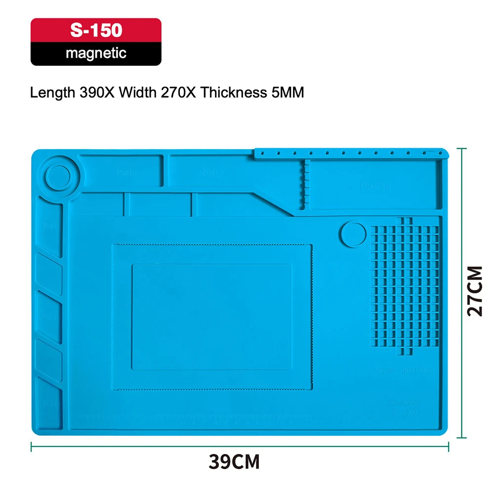 Anti-static ESD Soldering Silicone Mat Heat-Resistant Work Pad For Hot Air Gun Soldering Station Repair Desoldering Platform