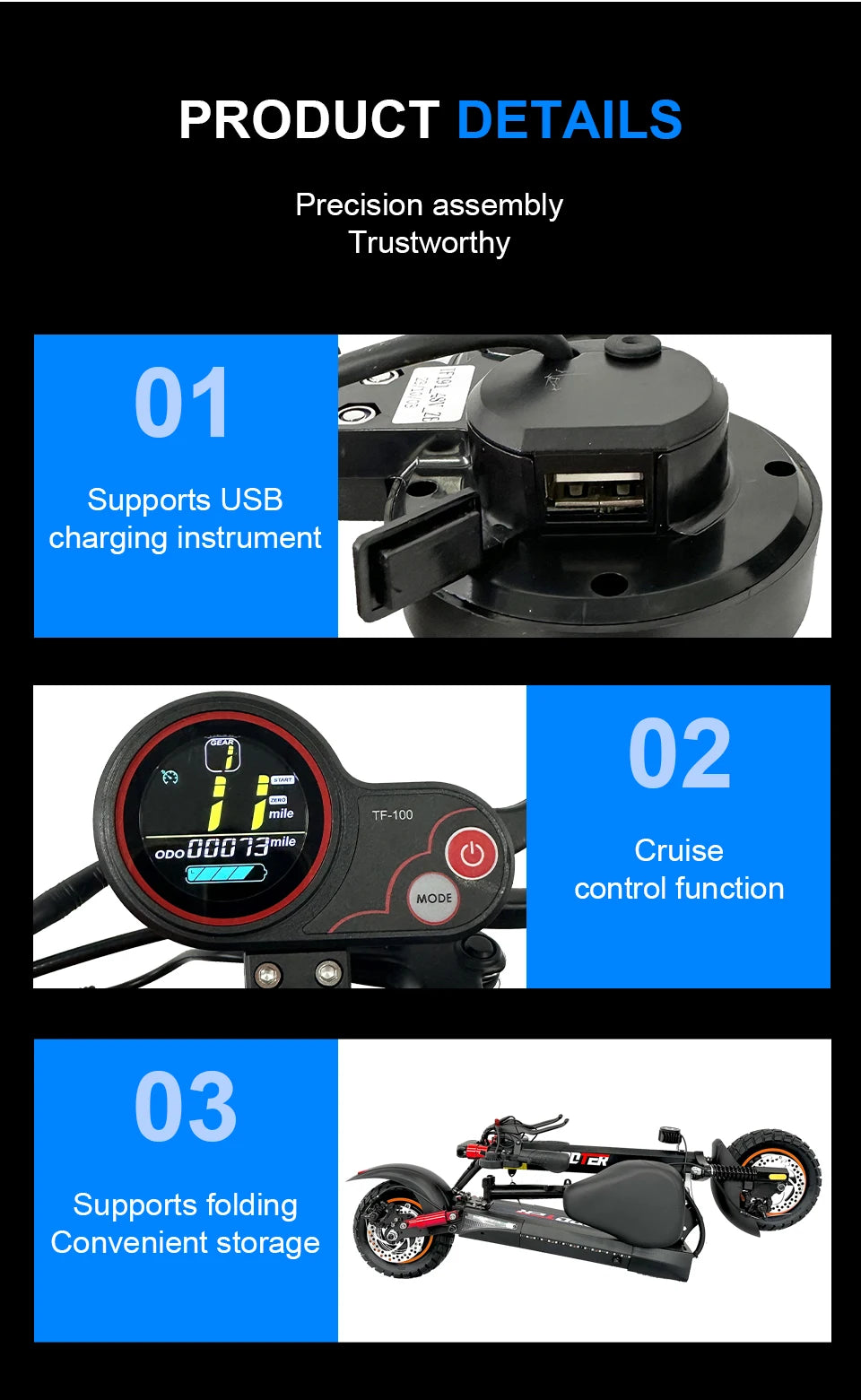 Scooter Eléctrico 800W Potente | 45KM/H | Llanta Off-Road | 45-55km Alcance 🛥️