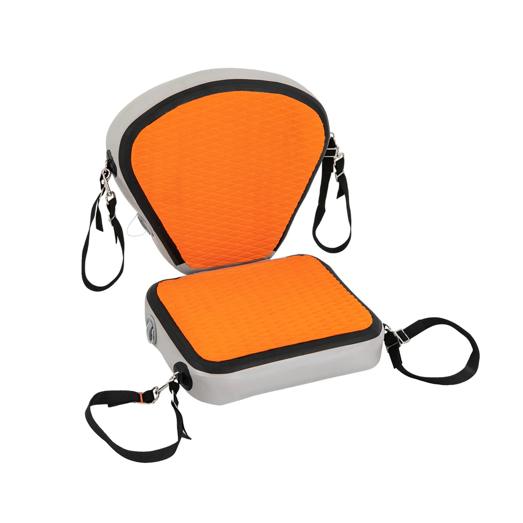 Kayak Seat, Inflatable Portable Thicken Cushion Padded with Back Support Adjustable Strap for Canoeing Drifting Rafting Fishing