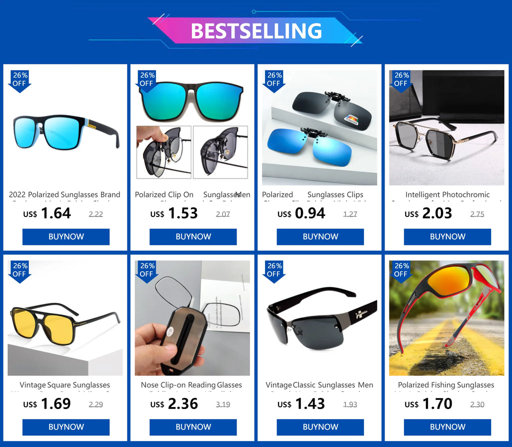 Polarized Clip On Sunglasses Men Photochromic Car Driver Goggles Night Vision Glasses Anti Glare Vintage Square Glasses Oculos