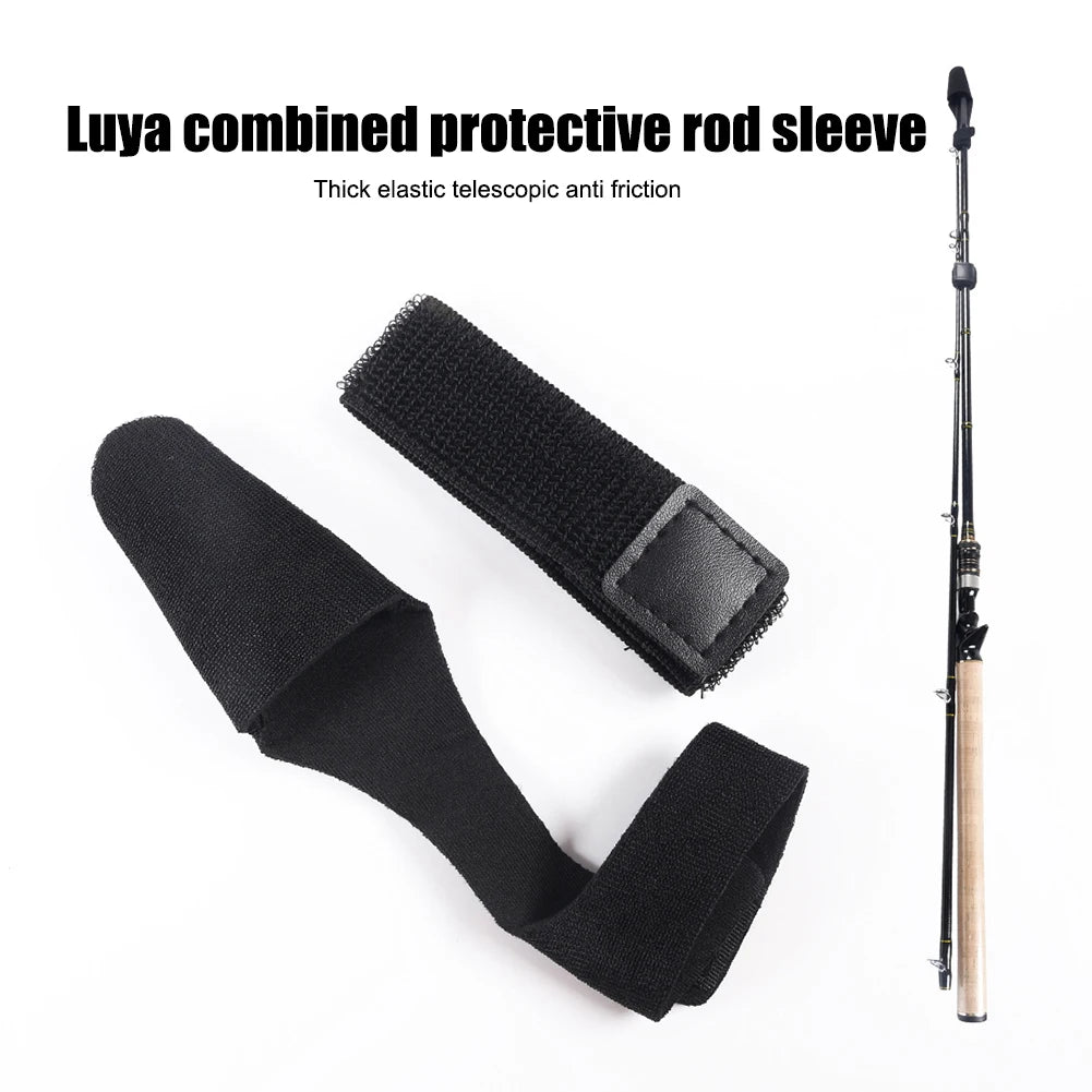 5/10Set 2Pcs/Set Fishing Rod Pole Protector Case Cover Sleeve Fishing Rod Fastener Belts Rubber FIsh Pole Fastening Belt Strap