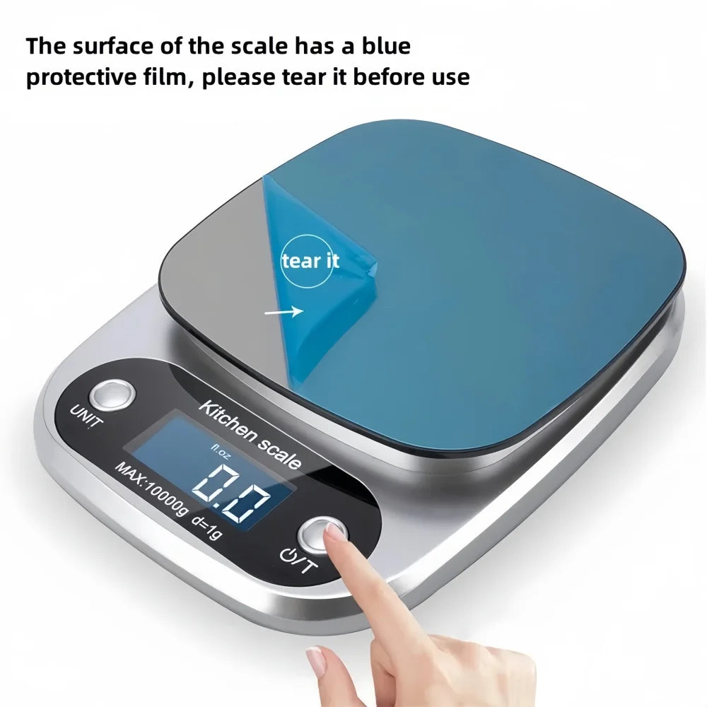 Digital Kitchen Scale 10kg/1g | LCD High Precision | Coffee Baking Jewelry Portable