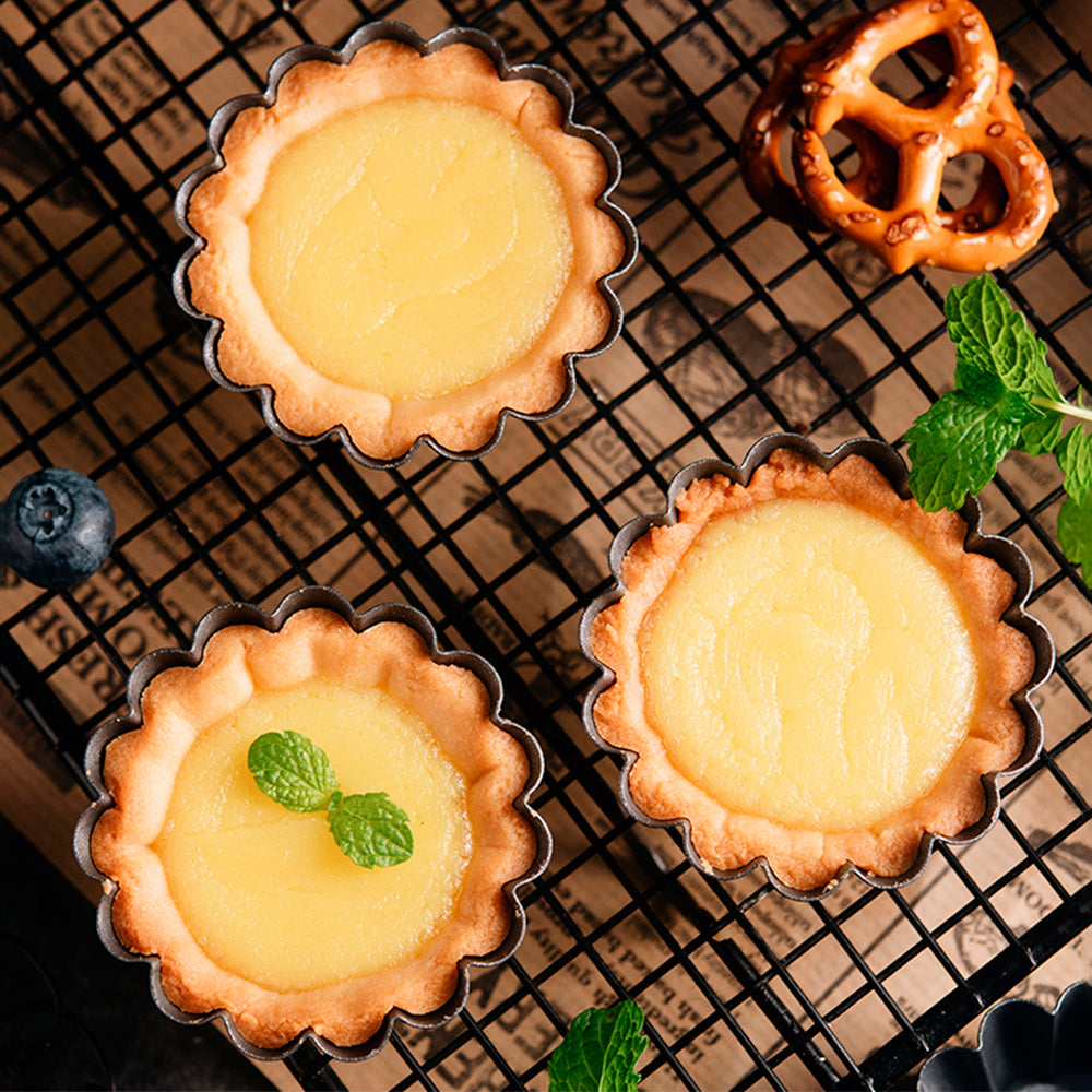 12pcs Moldes Antiadherentes para Tarta, Quiche y Flan | Pizza y Muffins 🍕