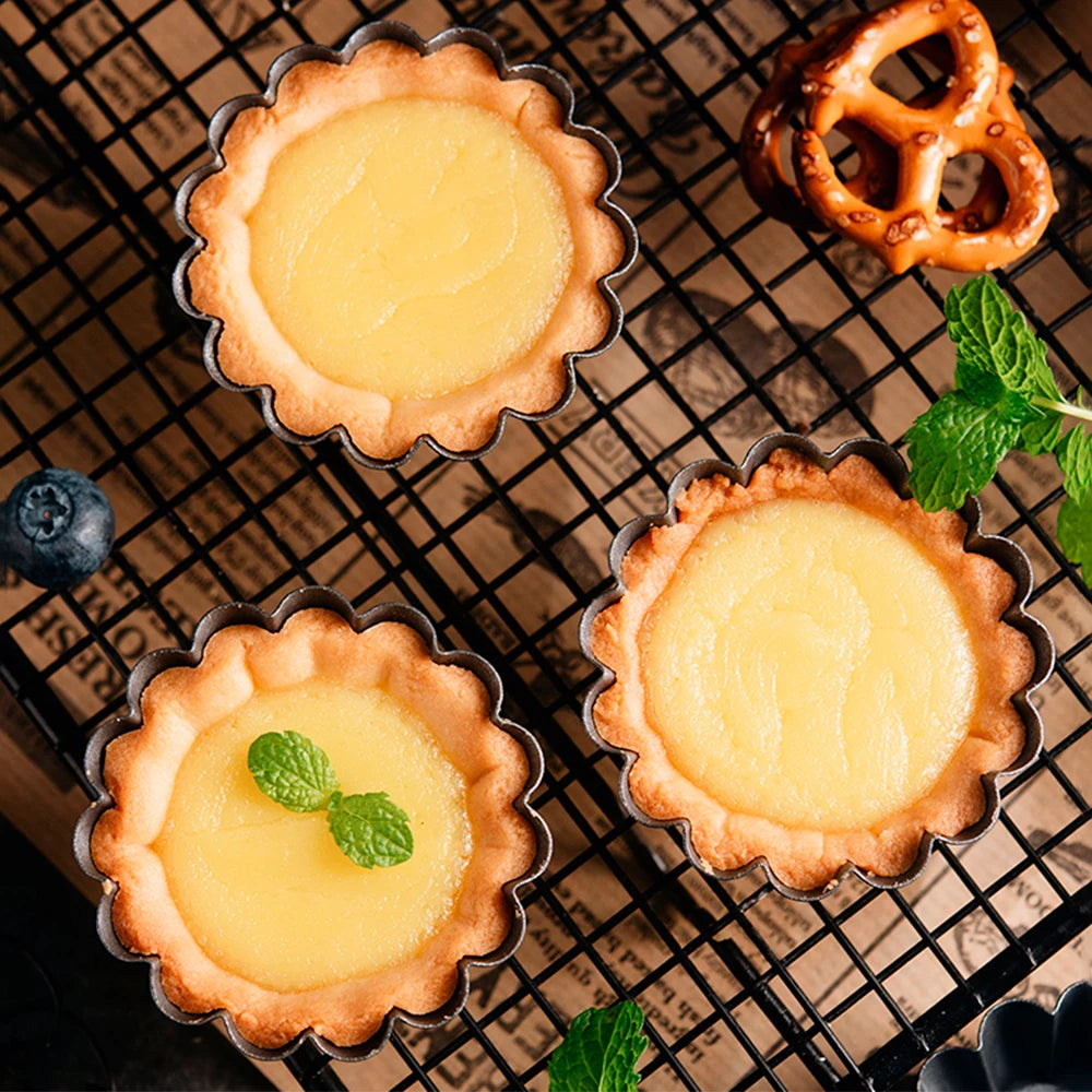 12pcs Moldes Antiadherentes para Tarta, Quiche y Flan | Pizza y Muffins 🍕