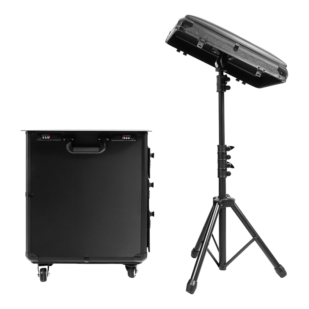 Tattoo Suitcase Mobile Tattoo Trolley Case Rolling Makeup Train Case W/ 3 Drawers for Nail Art Embroidery Hairdressing