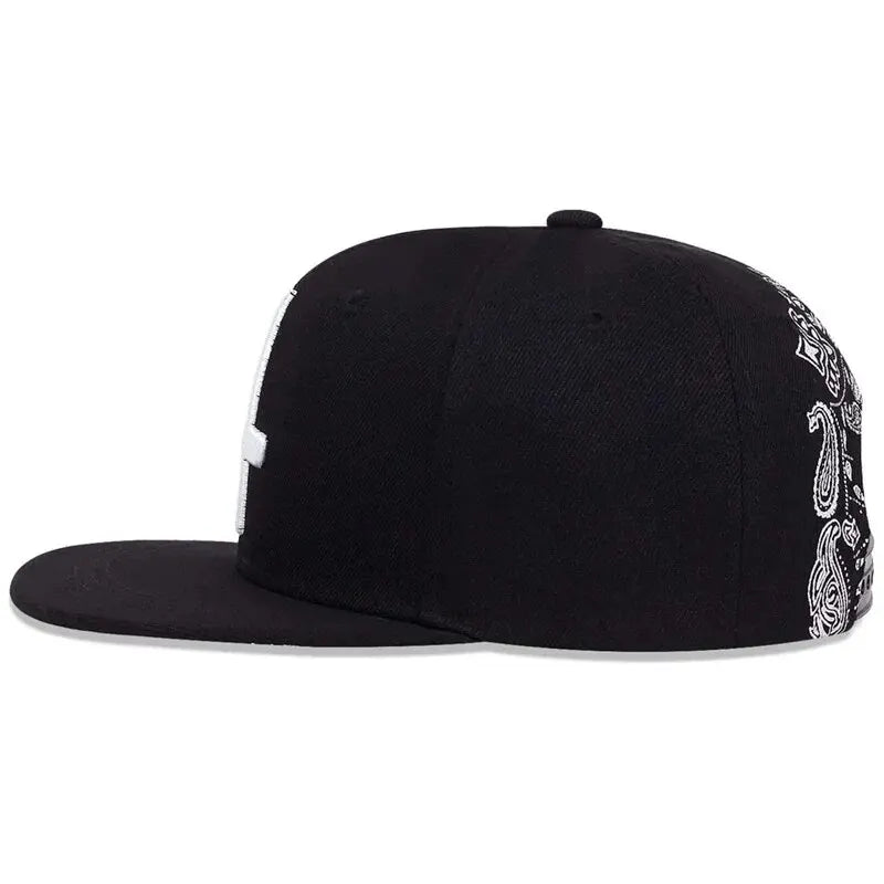 Unisex Flat Cross Embroidery Hip-hop Hats Spring Autumn Outdoor Adjustable Casual Baseball Caps Sunscreen Hat - Firu Total Sales