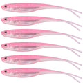 Dr.Fish 5/6 Piezas Señuelo Silicona | Cola Bifurcada | Drop Shot | Bass, Trucha y Lucio | Weedless - Firu Total Sales