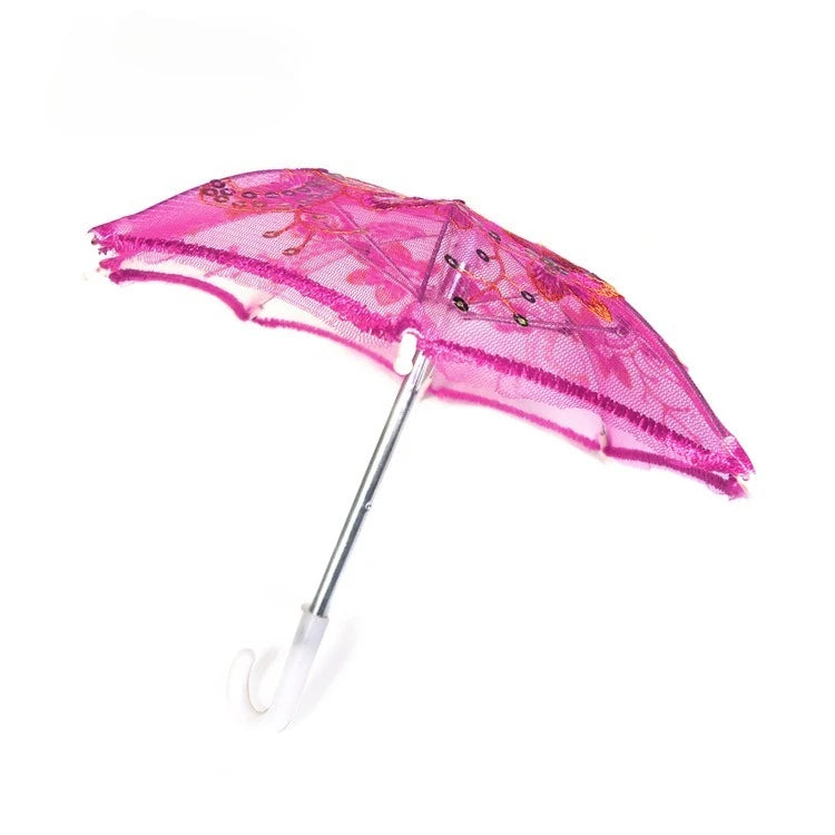 3 Pieces  Mini Lace Umbrella for Decor  Handmade Designer Embroidery Parasols Multicolored Vintage Boho Shining Umbrellas