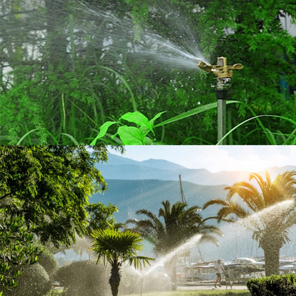 Outdoor Misting Cooling System Adjustable Rotating Watering Sprayer Garden Metal Irrigation Sprinkler Watering Irrigation Tool