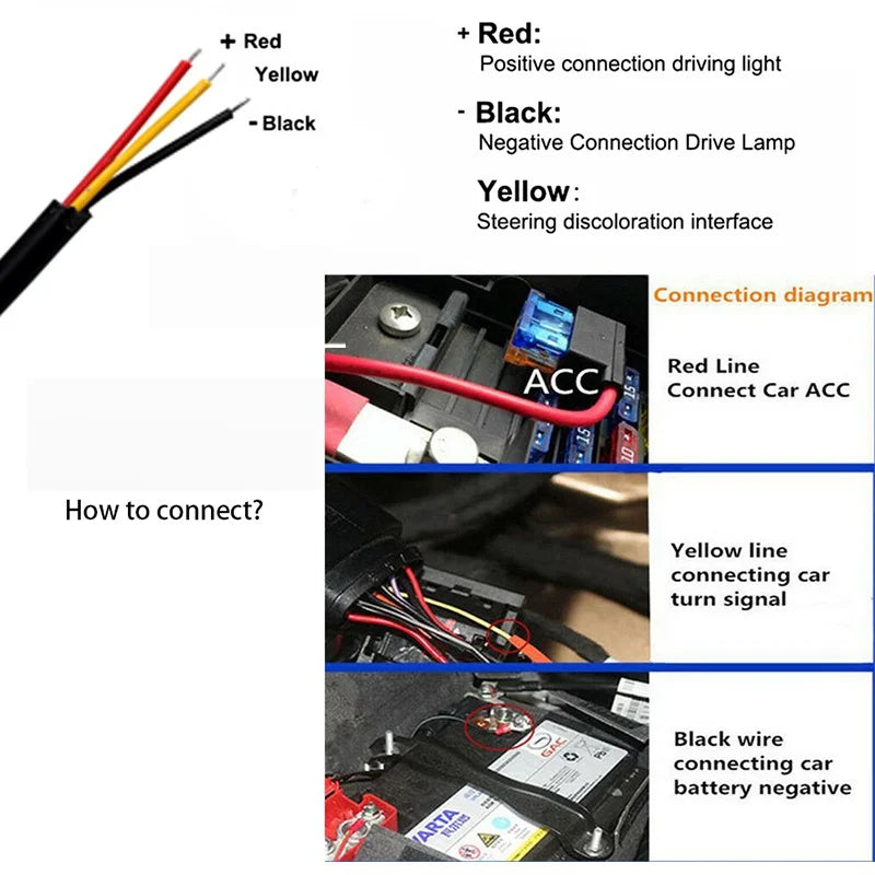 Par Tiras LED DRL 12V | Intermitente Secuencial Switchback | 30/45/60cm | Impermeable | Universal Auto