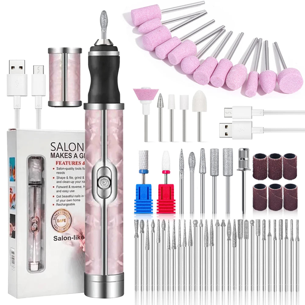 Torno Eléctrico para Uñas Portátil | 4 Velocidades | Kit Manicure y Pedicure Profesional 💅 - Firu Total Sales