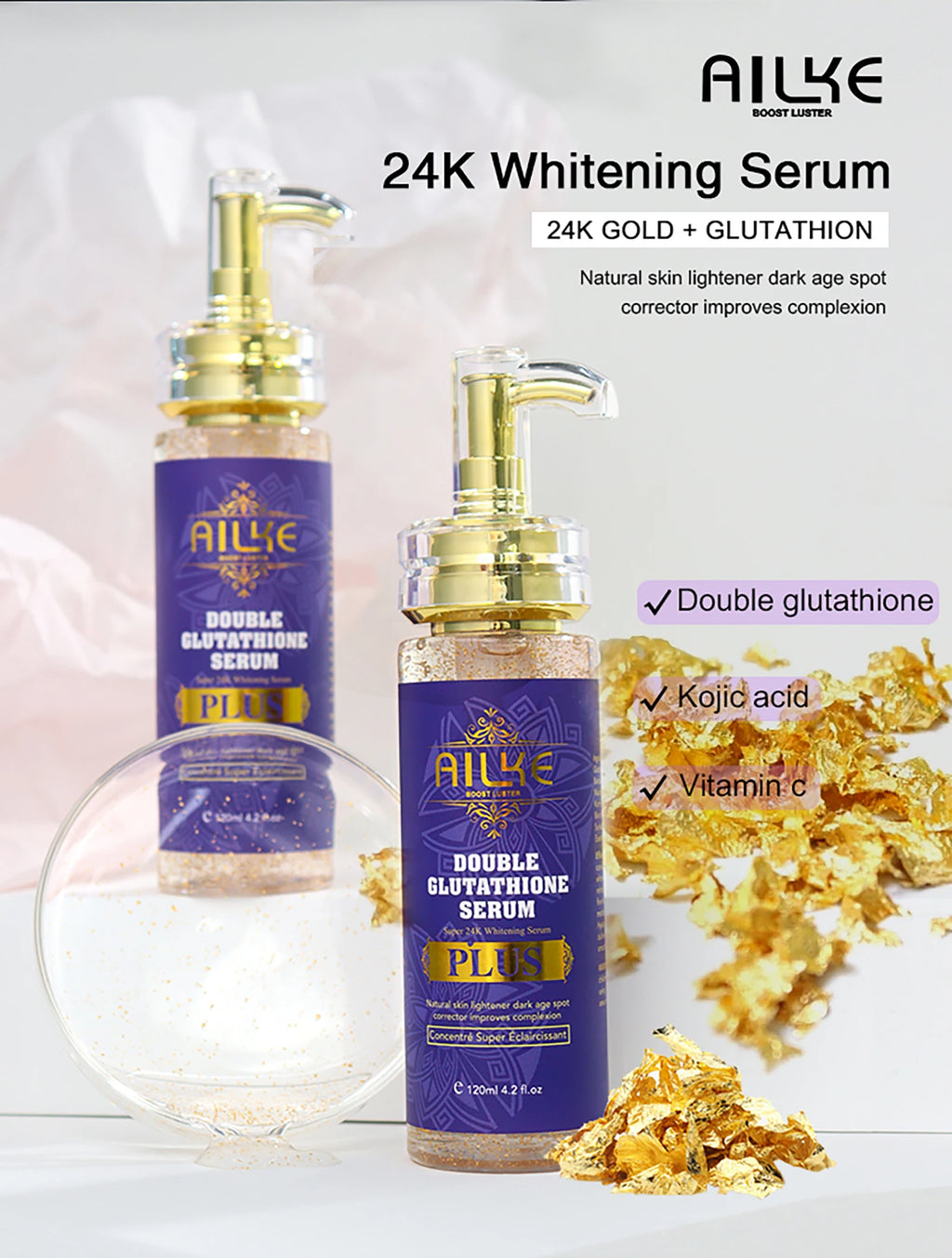 AILKE Premium Skin Lightening Cream - Dark Spot Corrector for Uneven Skin Tone - Face, Body, Underarm, Knees, Elbows, Knuckle